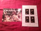 2 Blocuri Coreea Nord 1978 si 1983 Pictura RUBENS , 5 valori stampila speciala