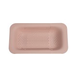 Cos pentru scurgere chiuveta de bucatarie, flippy, plastic, telescopic, 36x20x5 cm, roz