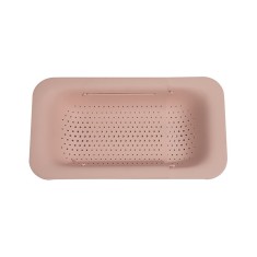 Cos pentru scurgere chiuveta de bucatarie, flippy, plastic, telescopic, 36x20x5 cm, roz