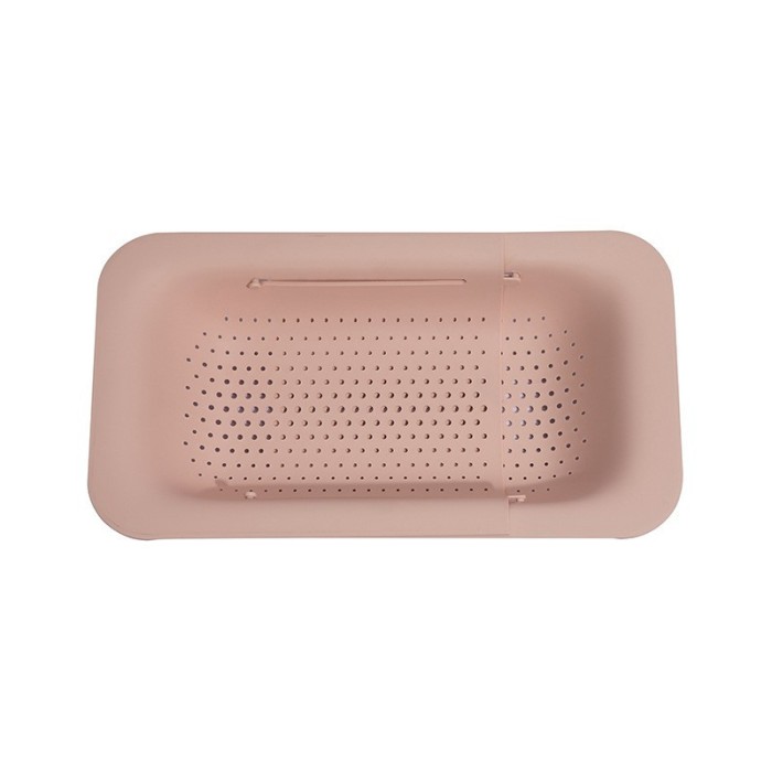 Cos pentru scurgere chiuveta de bucatarie, flippy, plastic, telescopic, 36x20x5 cm, roz