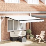 vidaXL Cortina Retractabilă Manual Alb 350 x 250 cm țesătură 3330362