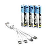 SET 4 ACUMULATORI LR6 AA 1400MAH CU INCARCARE TIP C VELAMP