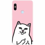 Husa silicon pentru Xiaomi Remdi Note 5 Pro, White Cat