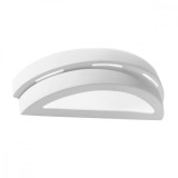 Lampă De Perete Helios Alb Ceramică/Sticlă 1 Bec Semicircular Modern De Interior
