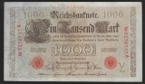 GERMANIA 1000 / 1.000 MARCI / MARK 1910 [3] P - 44b ,Serie Rosie , Sufix A , 7 cifre Litera Y , XF+