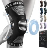 Cumpara ieftin Genunchiera Elastica Cu Stabilizare, Suport Pentru Menisc, Ideala Pentru Recuperare, Pentru Toate Tipurile De Sporturi Dinamice, Marime Xl, Negru/Alb