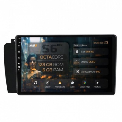Navigatie Volvo S60 (2004-2009) 6GB RAM Android 13 Octacore Slot Sim 4G DSP GPS Wi-FI Carplay Android Auto USB Bluetooth Waze Touchscreen 9 Inch foto