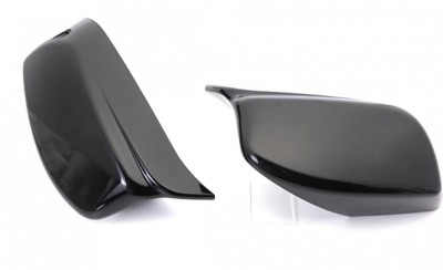 Set 2 Capace Premium pentru Oglinzi, Tip Batman M, Compatibile cu BMW Seria 5 E60 E61 E62 E63 E64, Culoare Negru-Lucios AutoREY&amp;reg; foto