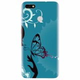 Husa silicon pentru Huawei P9 Lite mini, Blue Butterfly