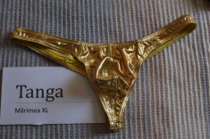 Tanga barba?i Gold - marimea L foto