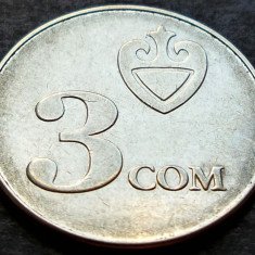 Moneda 3 SOM - KYRGYZSTAN, anul 2008 * cod 2376 B