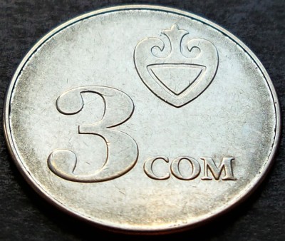 Moneda 3 SOM - KYRGYZSTAN, anul 2008 * cod 2376 B foto
