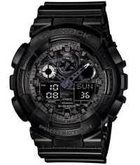 Ceas Sport Casio G-SHOCK GA-100 All Black-NOU ! NEGRU MAT CRONOGRAF ACTIV