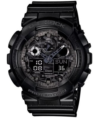 Ceas Sport Casio G-SHOCK GA-100 All Black-NOU ! NEGRU MAT CRONOGRAF ACTIV ! foto