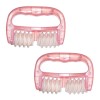 Set 2 Rollere pentru masaj 13 cm, Roz, Role cauciuc