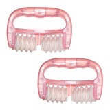 Set 2 Rollere pentru masaj 13 cm, Roz, Role cauciuc