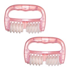 Set 2 Rollere pentru masaj 13 cm, Roz, Role cauciuc