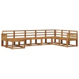 vidaXL Set de canapele de exterior 8 pcs natural Lemn Solid de Acacia 3385455