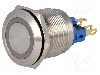 Intrerupator anti-vandalism, ON-ON, &amp;Oslash;22mm, ONPOW, GQ22-11ZE/R/12V, T155043 foto