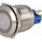 Intrerupator anti-vandalism, ON-ON, &Oslash;22mm, ONPOW, GQ22-11ZE/R/12V, T155043