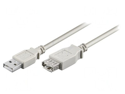Cablu USB 2.0 A-A 1,8m Gri foto