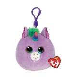 Cumpara ieftin Jucarie de plus breloc Ty Squishy Beanies - Rosette Violet, 8.5 cm