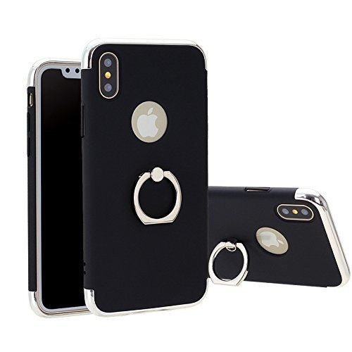 Husa Apple iPhone X, 3in1 Ring Negru