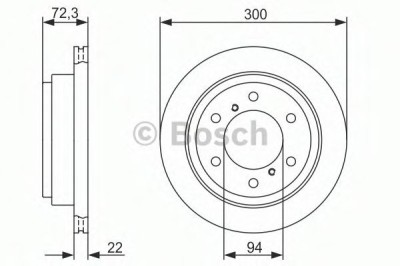 Disc frana MITSUBISHI PAJERO III (V7_W, V6_W) (1999 - 2007) BOSCH 0 986 479 373 foto