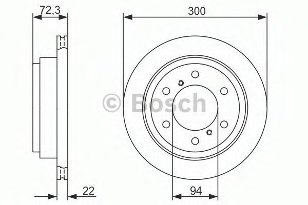 Disc frana MITSUBISHI PAJERO III (V7_W, V6_W) (1999 - 2007) BOSCH 0 986 479 373