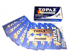 Lot 100 + 10 gratis lame de ras Topaz Platinum (wet shaving) foto