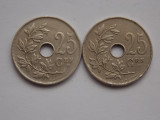 LOT 2 MONEDE DIFERITE 25 centimes BELGIA 1928, Europa