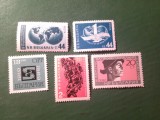 5 Serii 1 valoare Bulgaria : 1957 , 58 ,63, 66 si 69 - Congrese , Conferinte - Munca