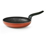 Tigaie, FLONAL, Pietra granit, frypan, 24 cm, adancime 4.7 cm, Aluminiu, Strat antiaderent, Portocaliu