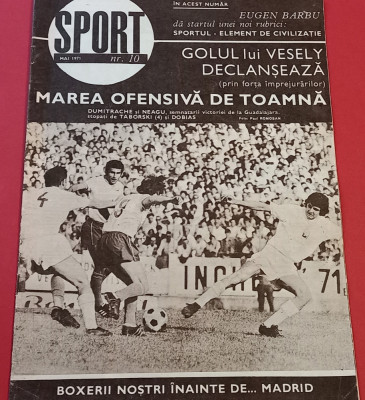 Revista SPORT nr.10/mai 1971 foto