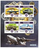 Sierra Leone 2015 - Transport Militar, Colita + Bloc MNH, Timbre Straine
