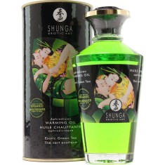 Shunga Ulei Afrodisiac cu Efect de Incalzire - Ceai Verde 100 ml