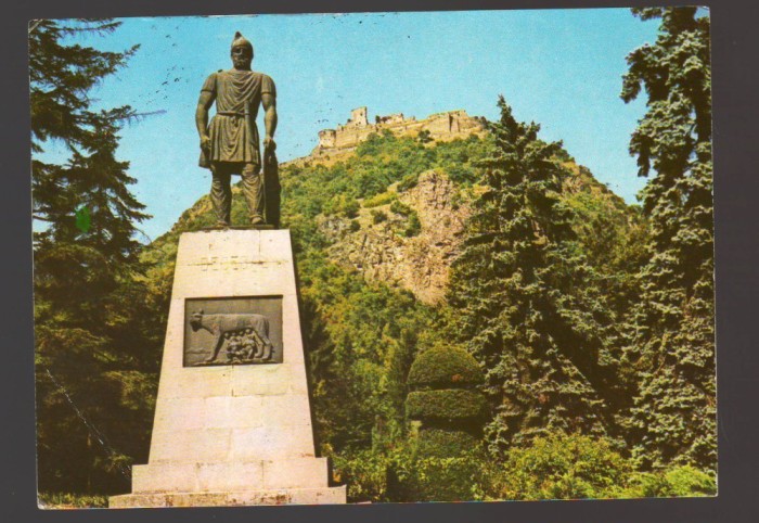 CPIB 24467 CARTE POSTALA - DEVA. VEDERE SPRE CETATE, CIRCULATA, 1970, STAMPILE, TIMBRU