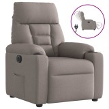 vidaXL Fotoliu rabatabil electric, gri taupe, material textil