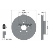 Disc frana Toyota Auris, Corolla Motor 1.2, 1.2, 1.2, 1.3, 1.3, 1.4 D-4D, 1.4 D-4D, 277x26mm, 49.2 mm, OE 4351202330