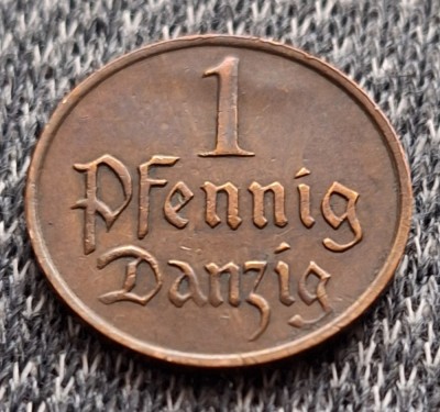 1 pfennig 1930 Danzig foto