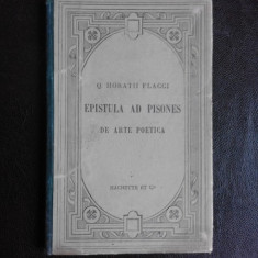 EPISTULA AD PISONES. DE ARTE POETICA - Q. HORATII FLACCI (CARTE IN LIMBA LATINA)