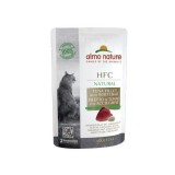 Cumpara ieftin Hrana umeda pisici Almo Nature HFC Plic Filet de Ton si Hamsii, 55 g