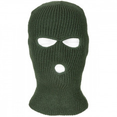 Cagula Acrylic, Groasa si Elastica, Adult Balaclava "3 gauri" Green MFH 10903B