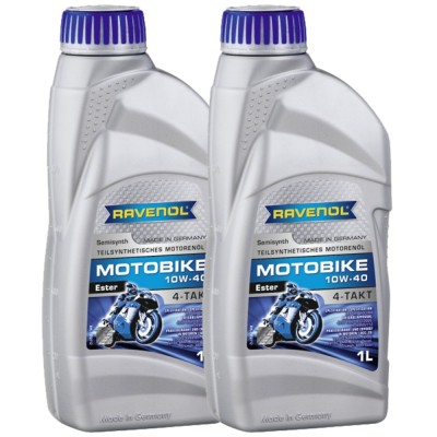Pachet 2 litri ulei moto Ravenol Motobike 4T Ester 10W40 foto