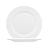 Farfurie intinsa HVP100Q, sticla termica, alb, 25 cm