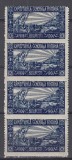 ROMANIA 1906 EXPOZITIUNEA GENERALA BUCURESTI STRAIF DE 4 VINIETE CULOAREA ALBASTRU STARE MNH