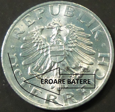 Moneda 5 GROSCHEN - AUSTRIA, anul 1985 *cod 1588 = UNC ZINC DIN FASIC BANCAR foto