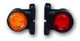 Lampa Gabarit LED Brat Scurt Galben/Rosu FR0105A Mini, 12-24V, Cauciuc, 2 Functii, Auto, Universal