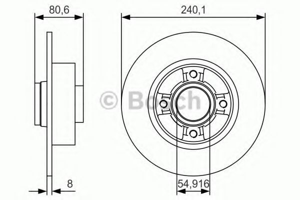 Disc frana RENAULT CLIO III (BR0/1, CR0/1) (2005 - 2012) BOSCH 0 986 479 S37