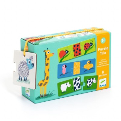Puzzle trio Animale dezbracate, Djeco foto
